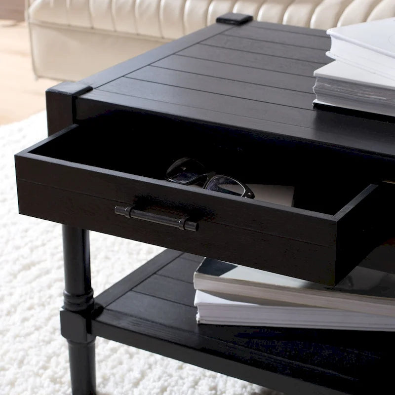 SAFAVIEH Alene 2-Drawer Bottom Shelf Coffee Table - 37.8 W x 19 L x 19 H - 38Wx19Dx19H