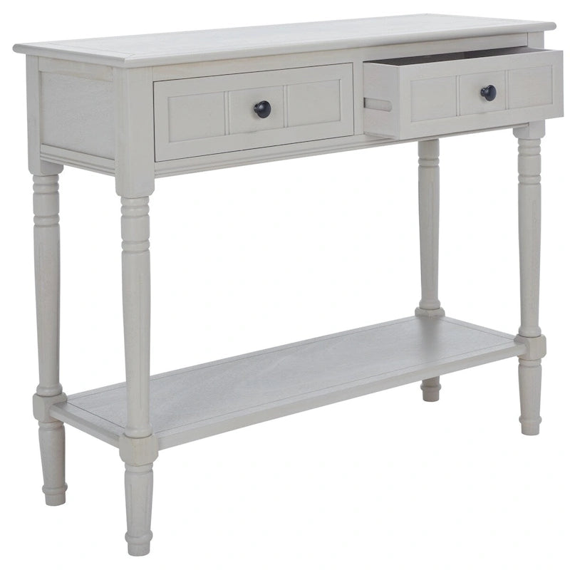 SAFAVIEH Camilla, consolle a 2 cassetti grigia - 35,8 x 13,8 x 29,5 - 36Lx14Px30A
