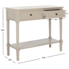 SAFAVIEH Camilla, consolle a 2 cassetti grigia - 35,8 x 13,8 x 29,5 - 36Lx14Px30A