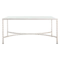 SAFAVIEH Couture Sedighe Glass Coffee Table - 40 W x 24 D x 18 H - 40W x 24D x 18H