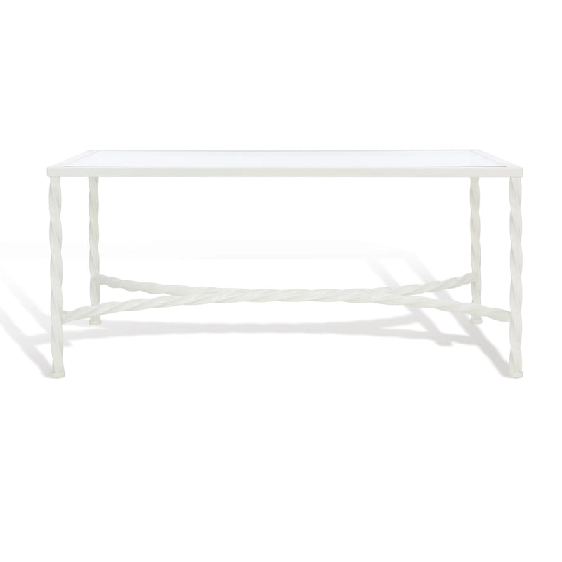 SAFAVIEH Couture Sedighe Glass Coffee Table - 40 W x 24 D x 18 H - 40W x 24D x 18H