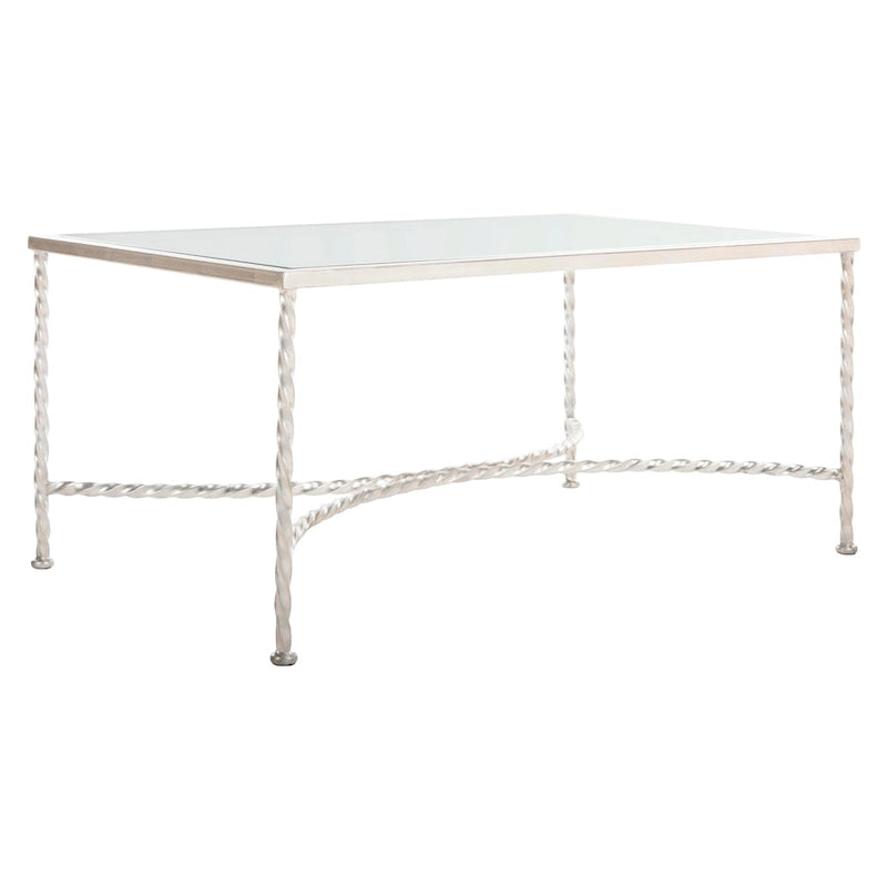 SAFAVIEH Couture Sedighe Glass Coffee Table - 40 W x 24 D x 18 H - 40W x 24D x 18H