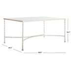 SAFAVIEH Couture Sedighe Glass Coffee Table - 40 W x 24 D x 18 H - 40W x 24D x 18H