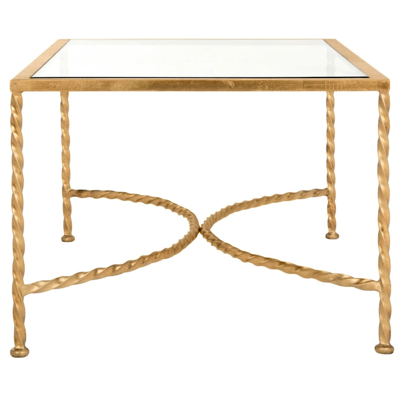 SAFAVIEH Couture Sedighe Glass Coffee Table - 40 W x 24 D x 18 H - 40W x 24D x 18H