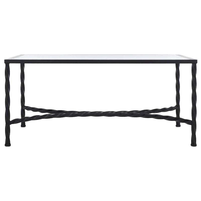 SAFAVIEH Couture Sedighe Glass Coffee Table - 40 W x 24 D x 18 H - 40W x 24D x 18H