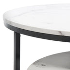 Tavolino da caffè rotondo impilabile SAFAVIEH Elberta 2 - 43 L x 36 P x 18 H - 32Lx32Px18H
