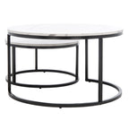 Tavolino da caffè rotondo impilabile SAFAVIEH Elberta 2 - 43 L x 36 P x 18 H - 32Lx32Px18H