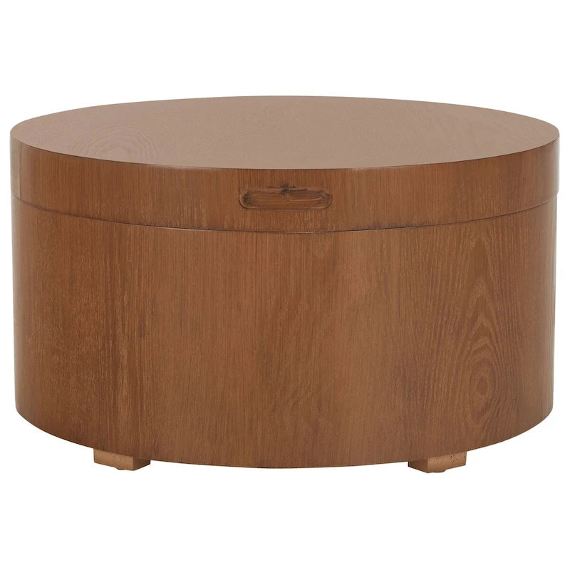 Tavolino da caffè rotondo con vassoio e contenitore Ioana di SAFAVIEH - 23 L x 23 P x 13 A - 23Lx23Px13A