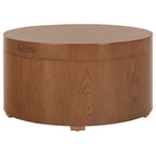 Tavolino da caffè rotondo con vassoio e contenitore Ioana di SAFAVIEH - 23 L x 23 P x 13 A - 23Lx23Px13A