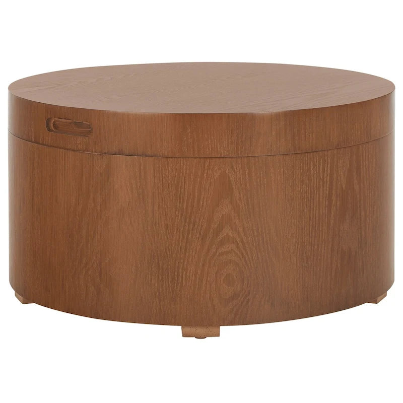 Tavolino da caffè rotondo con vassoio e contenitore Ioana di SAFAVIEH - 23 L x 23 P x 13 A - 23Lx23Px13A