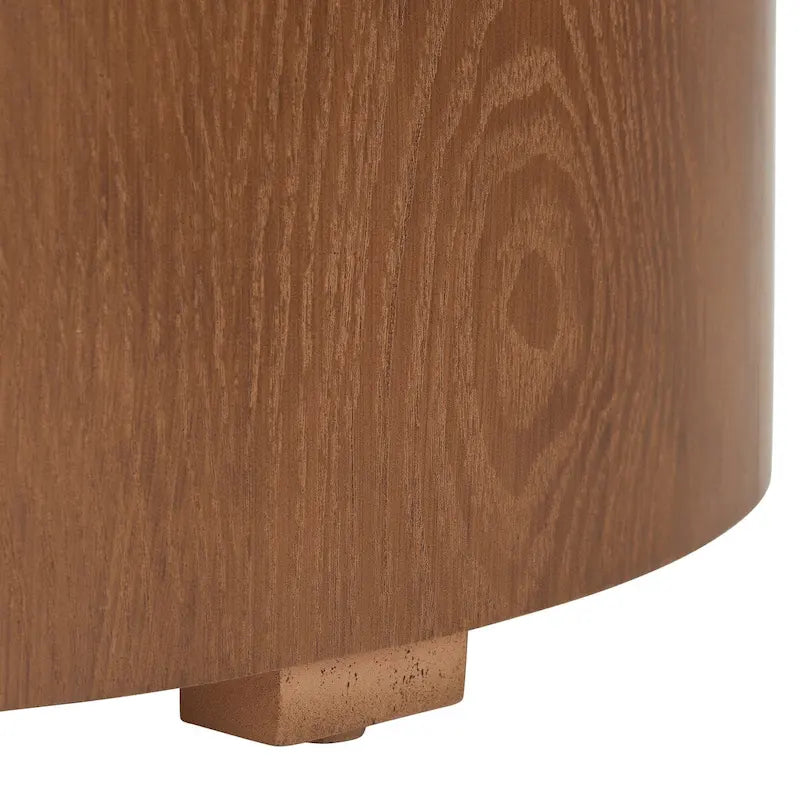 Tavolino da caffè rotondo con vassoio e contenitore Ioana di SAFAVIEH - 23 L x 23 P x 13 A - 23Lx23Px13A