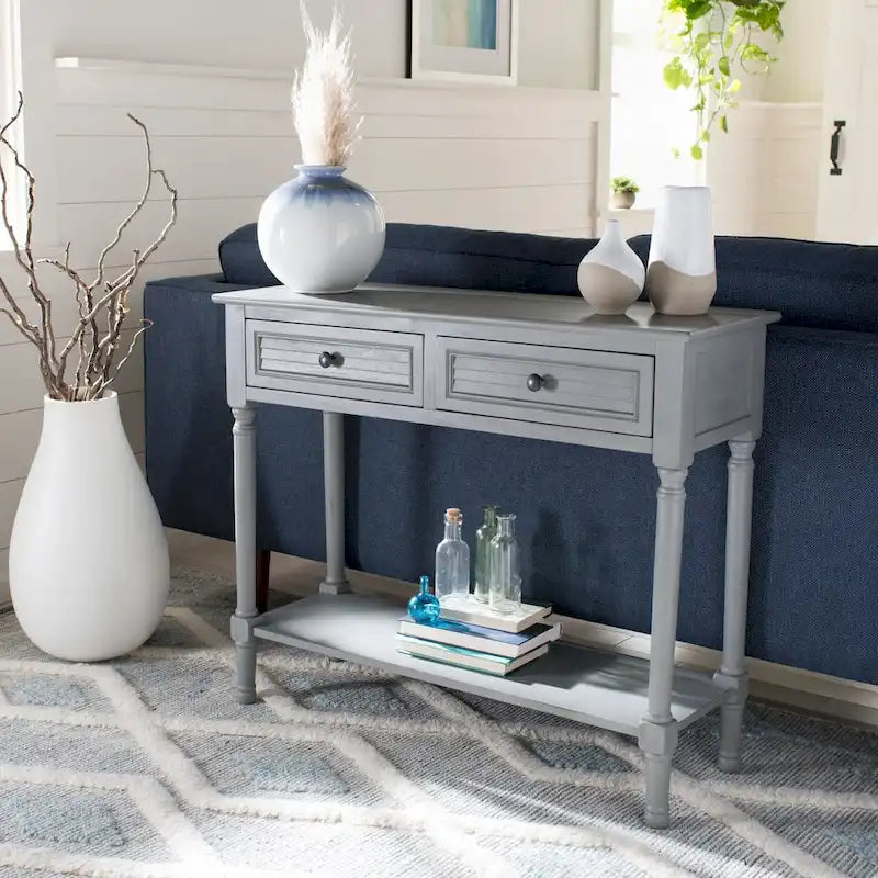 SAFAVIEH Tinnie, Tavolo Consolle con 2 Cassetti - 91,44 L x 33,02 P x 74,93 A cm - 91,44 L x 33,02 P x 76,2 A cm