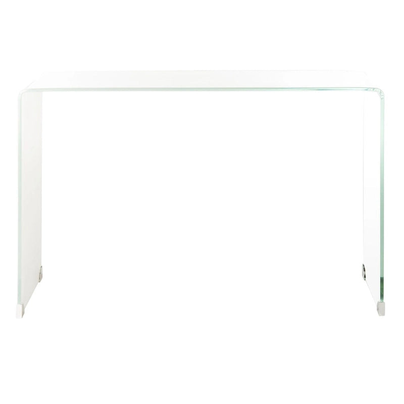 SAFAVIEH Tavolo Consolle in Vetro Sfumato Modena - Trasparente / Blu - 43,3 x 13,8 x 29,5 - 43Lx14Px30A