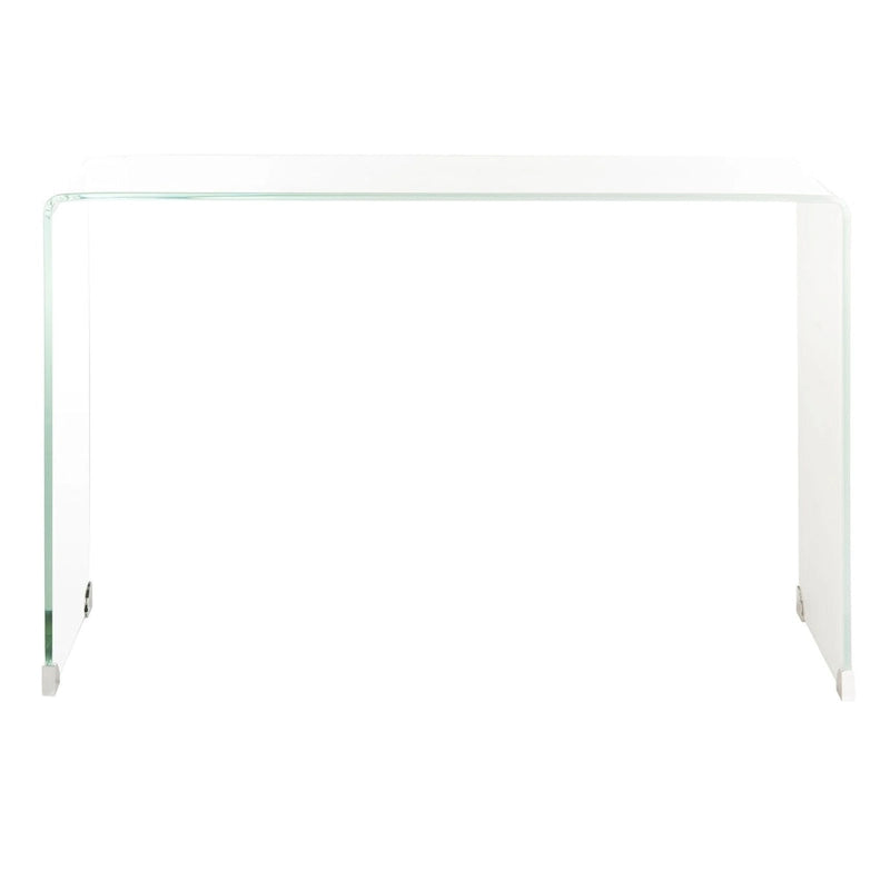 SAFAVIEH Tavolo Consolle in Vetro Sfumato Modena - Trasparente / Blu - 43,3 x 13,8 x 29,5 - 43Lx14Px30A