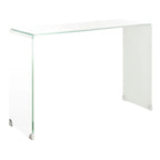 SAFAVIEH Tavolo Consolle in Vetro Sfumato Modena - Trasparente / Blu - 43,3 x 13,8 x 29,5 - 43Lx14Px30A