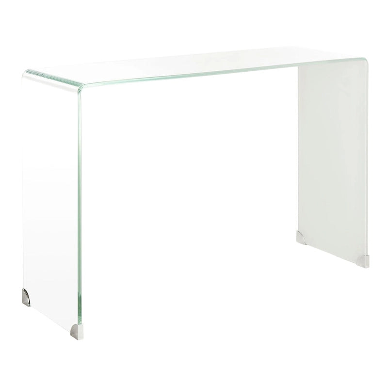 SAFAVIEH Tavolo Consolle in Vetro Sfumato Modena - Trasparente / Blu - 43,3 x 13,8 x 29,5 - 43Lx14Px30A