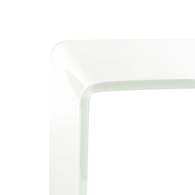 SAFAVIEH Tavolo Consolle in Vetro Sfumato Modena - Trasparente / Blu - 43,3 x 13,8 x 29,5 - 43Lx14Px30A