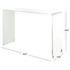 SAFAVIEH Tavolo Consolle in Vetro Sfumato Modena - Trasparente / Blu - 43,3 x 13,8 x 29,5 - 43Lx14Px30A