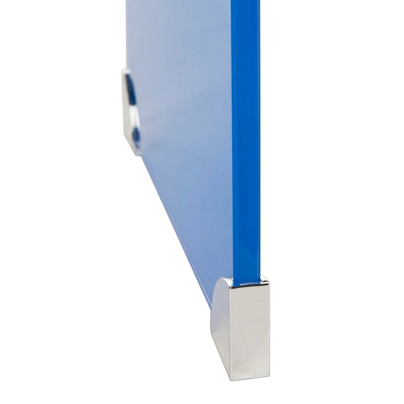 SAFAVIEH Tavolo Consolle in Vetro Sfumato Modena - Trasparente / Blu - 43,3 x 13,8 x 29,5 - 43Lx14Px30A