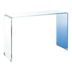 SAFAVIEH Tavolo Consolle in Vetro Sfumato Modena - Trasparente / Blu - 43,3 x 13,8 x 29,5 - 43Lx14Px30A