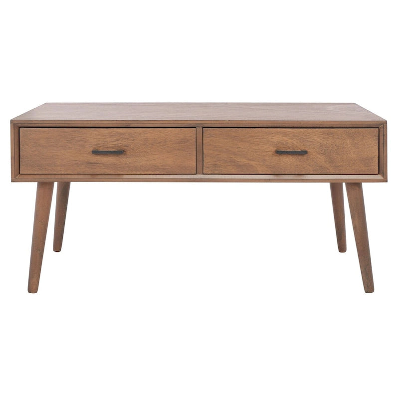 SAFAVIEH Sister Mid-Century 2-Drawer Coffee Table - 37.8 W x 19 L x 17.8 H - 38Wx19Dx18H
