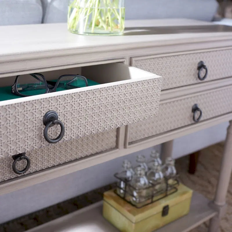 Tavolo console a 4 cassetti SAFAVIEH Artelia - 42 L x 13 P x 29,5 A - 42Lx13Px30A