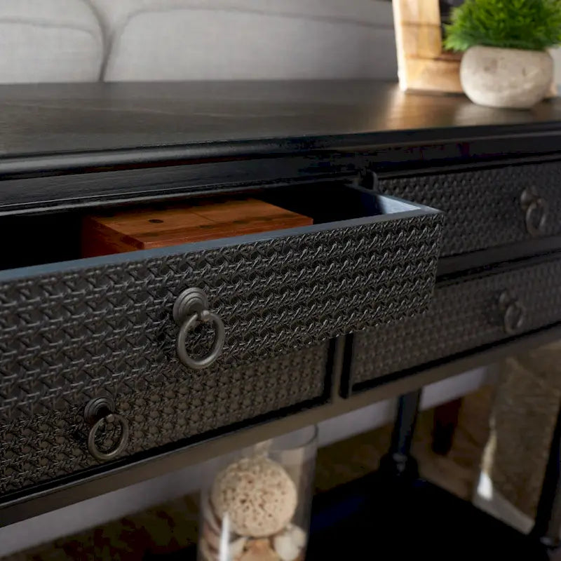 Tavolo console a 4 cassetti SAFAVIEH Artelia - 42 L x 13 P x 29,5 A - 42Lx13Px30A