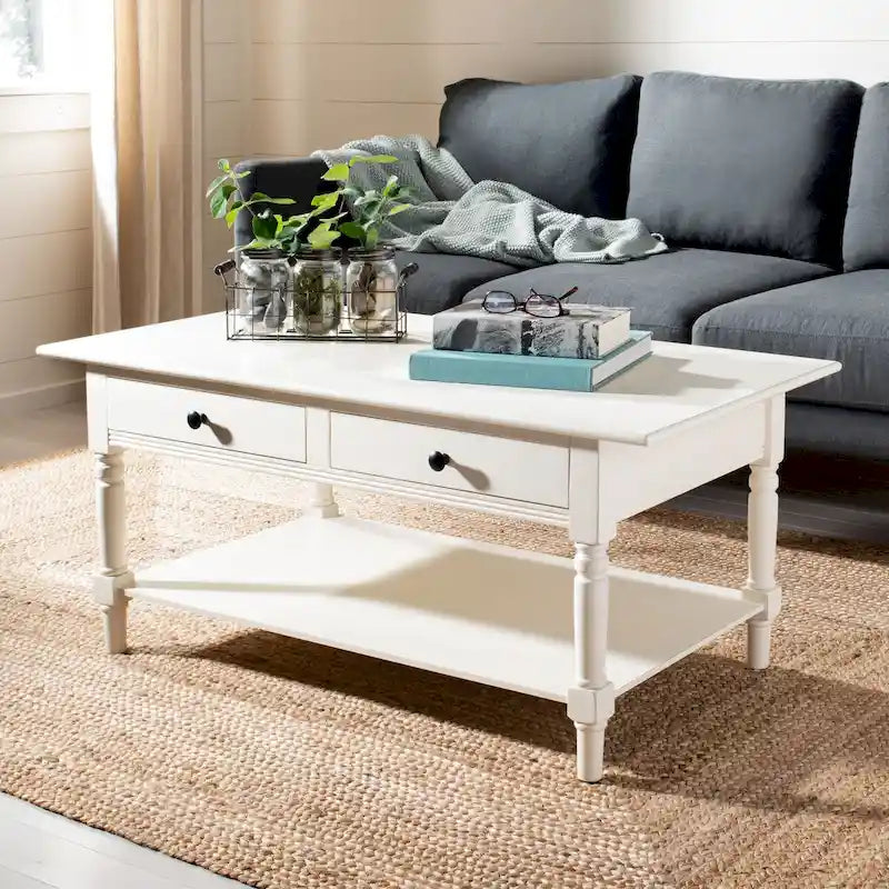 Tavolino SAFAVIEH Bama Grigio con 2 cassetti - 41.7 L x 21.7 P x 18.5 A - 42Lx22Px19A