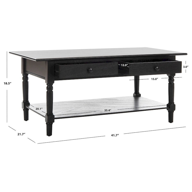 Tavolino SAFAVIEH Bama Grigio con 2 cassetti - 41.7 L x 21.7 P x 18.5 A - 42Lx22Px19A