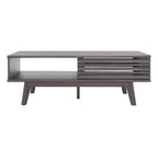 Tavolino da caffè SAFAVIEH Ameetha in noce a 1 ripiano, stile metà secolo - 46 L x 23 P x 16 A - 46Lx23Px16A