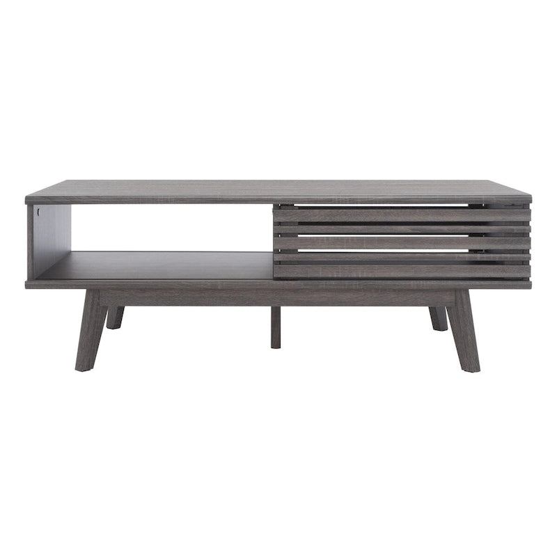 Tavolino da caffè SAFAVIEH Ameetha in noce a 1 ripiano, stile metà secolo - 46 L x 23 P x 16 A - 46Lx23Px16A