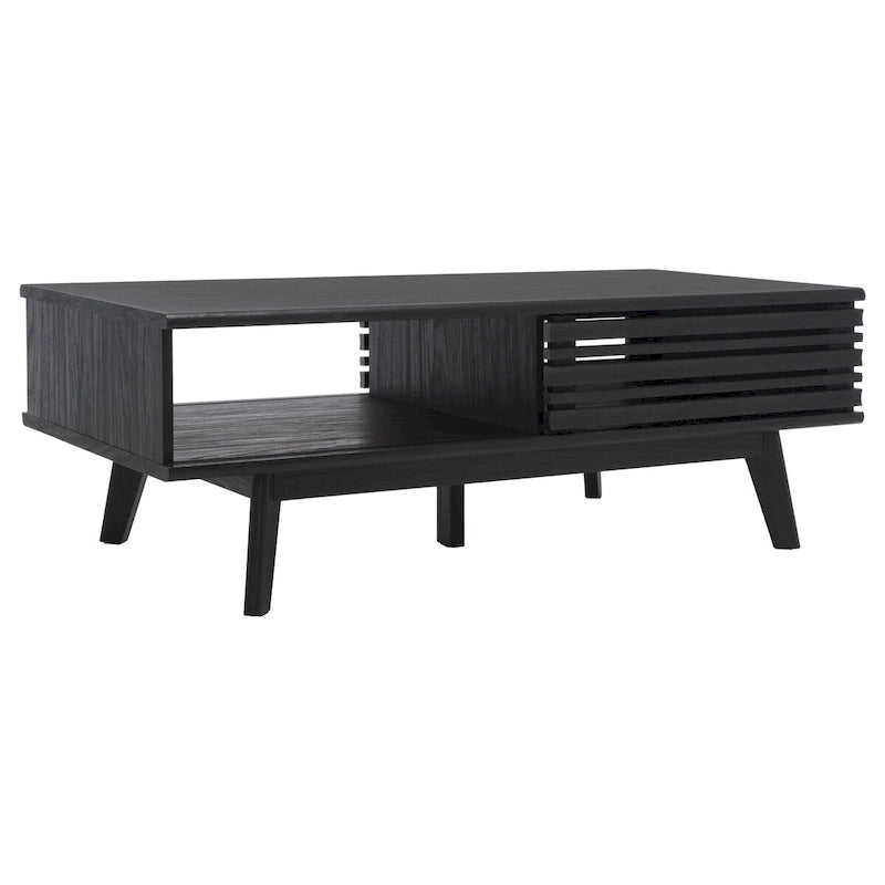 Tavolino da caffè SAFAVIEH Ameetha in noce a 1 ripiano, stile metà secolo - 46 L x 23 P x 16 A - 46Lx23Px16A