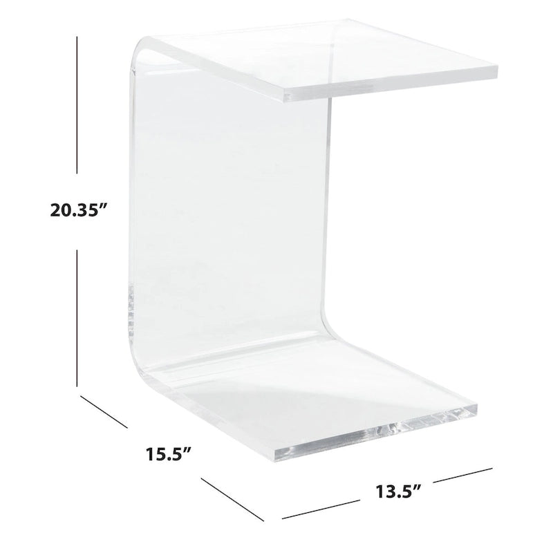 SAFAVIEH Willa Tavolino trasparente in acrilico - 13,5 L x 15,5 P x 20,4 H - 14Lx16Px20H