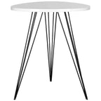 Tavolino laterale Safavieh Luann bianco/nero laccato - 49,8 x 49,8 x 59,9 cm - 20Lx20Px24A