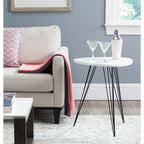 SAFAVIEH Luann White/ Black Lacquer Side Table - 19.6 x 19.6 x 23.6 - 20Wx20Dx24H