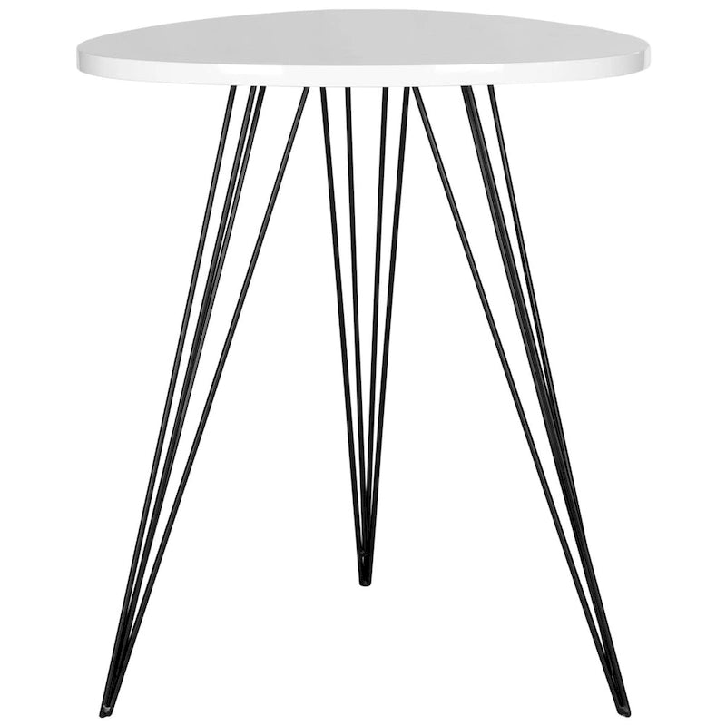 Tavolino laterale Safavieh Luann bianco/nero laccato - 49,8 x 49,8 x 59,9 cm - 20Lx20Px24A