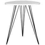 Tavolino laterale Safavieh Luann bianco/nero laccato - 49,8 x 49,8 x 59,9 cm - 20Lx20Px24A