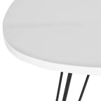 Tavolino laterale Safavieh Luann bianco/nero laccato - 49,8 x 49,8 x 59,9 cm - 20Lx20Px24A
