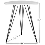 Tavolino laterale Safavieh Luann bianco/nero laccato - 49,8 x 49,8 x 59,9 cm - 20Lx20Px24A
