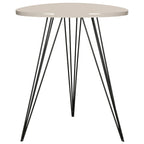 Tavolino laterale Safavieh Luann bianco/nero laccato - 49,8 x 49,8 x 59,9 cm - 20Lx20Px24A