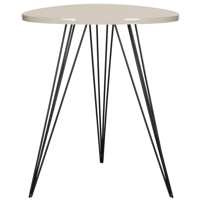 Tavolino laterale Safavieh Luann bianco/nero laccato - 49,8 x 49,8 x 59,9 cm - 20Lx20Px24A