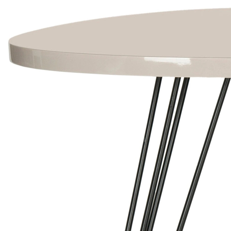 Tavolino laterale Safavieh Luann bianco/nero laccato - 49,8 x 49,8 x 59,9 cm - 20Lx20Px24A