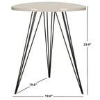 Tavolino laterale Safavieh Luann bianco/nero laccato - 49,8 x 49,8 x 59,9 cm - 20Lx20Px24A