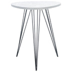 Tavolino laterale Safavieh Luann bianco/nero laccato - 49,8 x 49,8 x 59,9 cm - 20Lx20Px24A