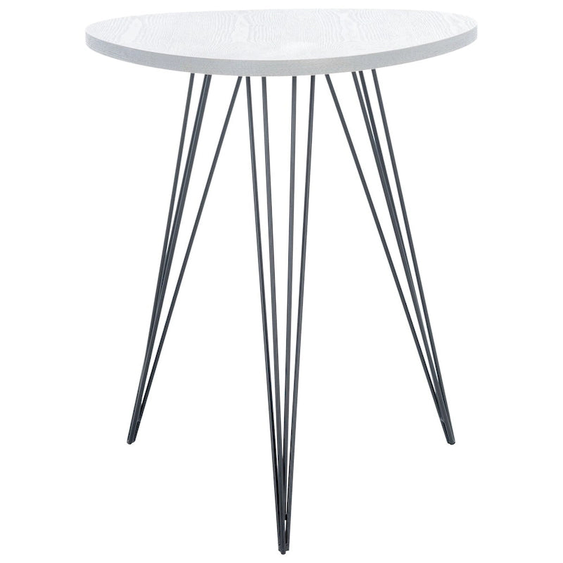 Tavolino laterale Safavieh Luann bianco/nero laccato - 49,8 x 49,8 x 59,9 cm - 20Lx20Px24A