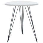 Tavolino laterale Safavieh Luann bianco/nero laccato - 49,8 x 49,8 x 59,9 cm - 20Lx20Px24A