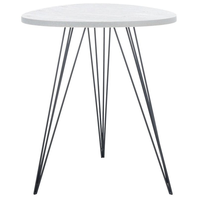 Tavolino laterale Safavieh Luann bianco/nero laccato - 49,8 x 49,8 x 59,9 cm - 20Lx20Px24A