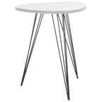 Tavolino laterale Safavieh Luann bianco/nero laccato - 49,8 x 49,8 x 59,9 cm - 20Lx20Px24A