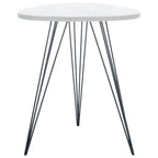 Tavolino laterale Safavieh Luann bianco/nero laccato - 49,8 x 49,8 x 59,9 cm - 20Lx20Px24A