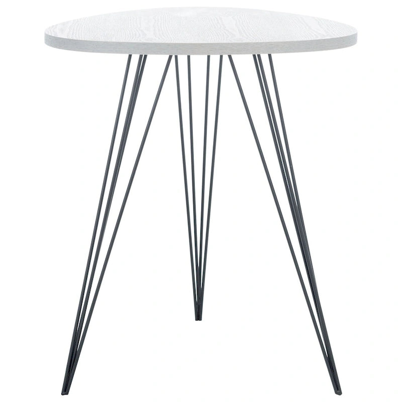 Tavolino laterale Safavieh Luann bianco/nero laccato - 49,8 x 49,8 x 59,9 cm - 20Lx20Px24A